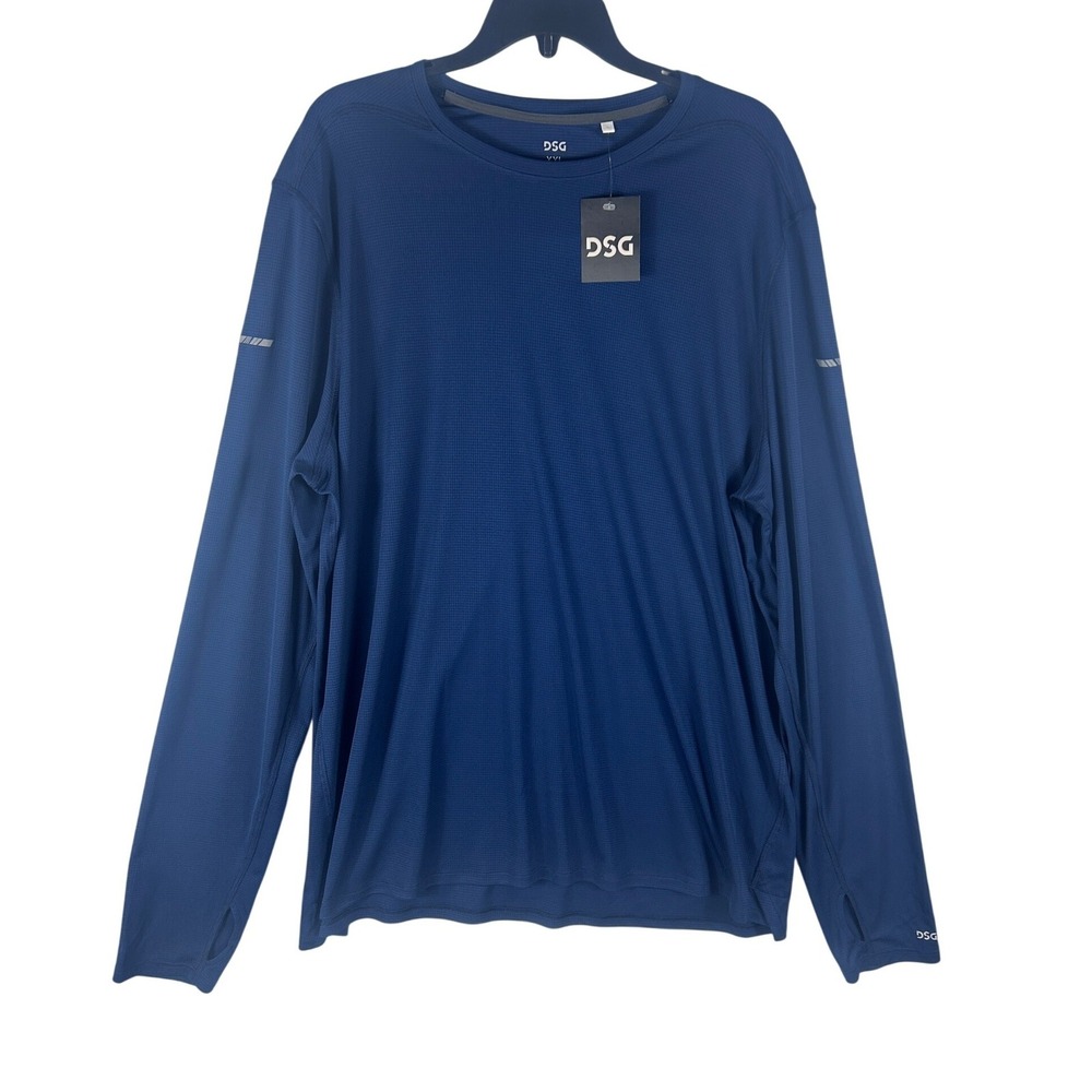 DSG Stride Long Sleeve Run Tee Mens XXL University Navy Blue CKP16847CN NWT